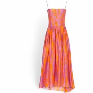 Purple/Orange Midi Sundress